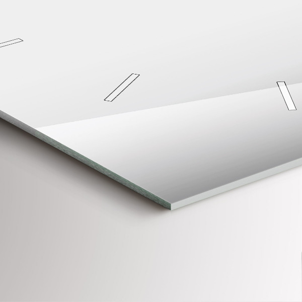 Square wall clock Silver abstraction