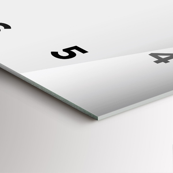 Square wall clock Silver abstraction