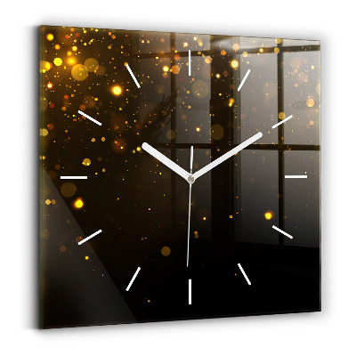 Square wall clock Gold dust