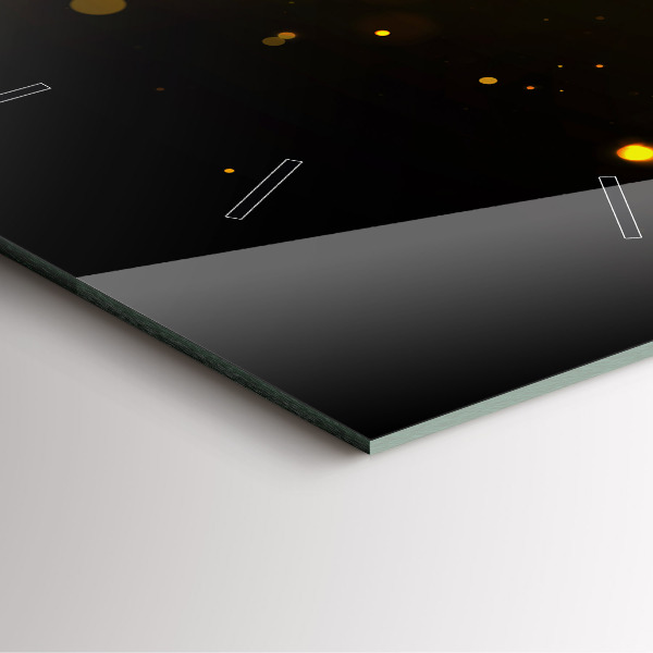 Square wall clock Gold dust