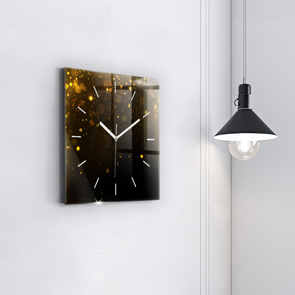 Square wall clock Gold dust