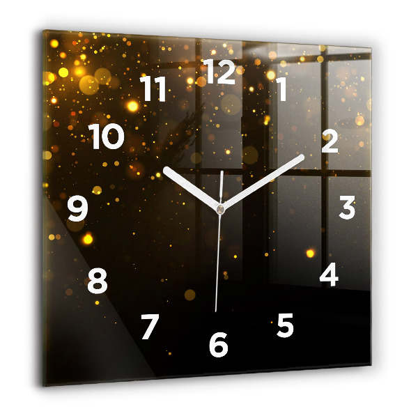 Square wall clock Gold dust