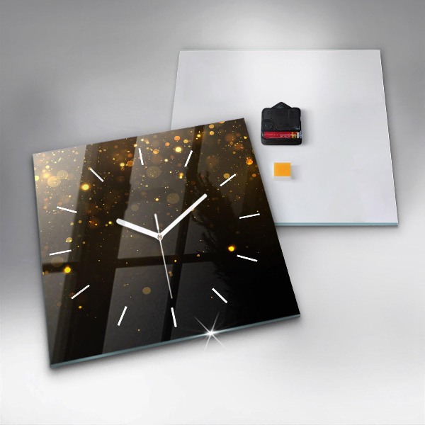 Square wall clock Gold dust