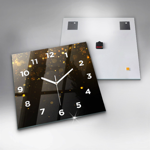 Square wall clock Gold dust
