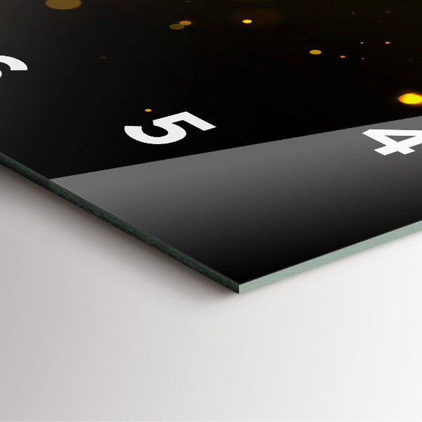 Square wall clock Gold dust