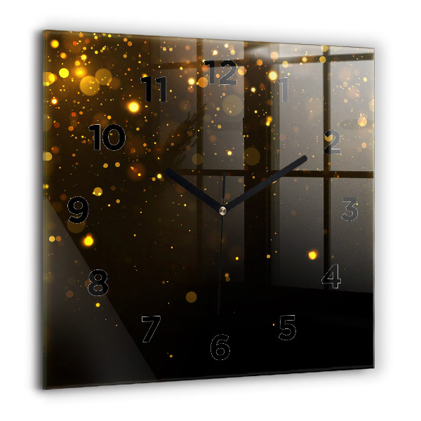 Square wall clock Gold dust