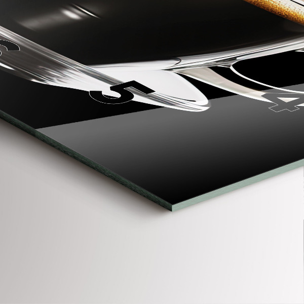 Square wall clock Black coffee