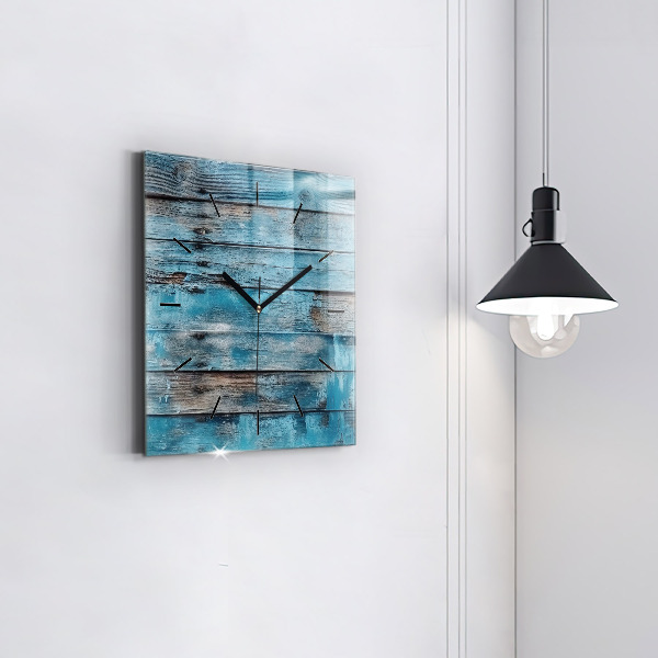 Square wall clock Blue boards
