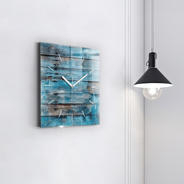 Square wall clock Blue boards