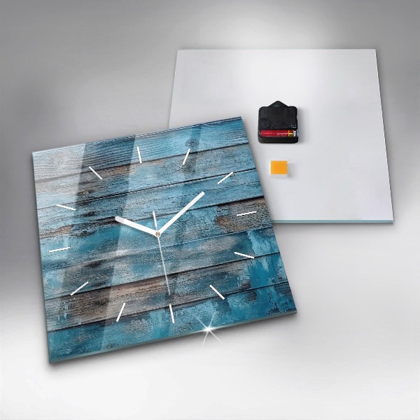 Square wall clock Blue boards