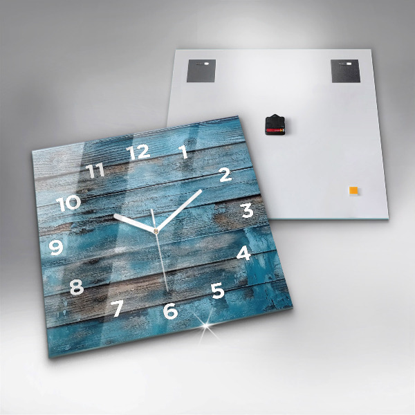 Square wall clock Blue boards