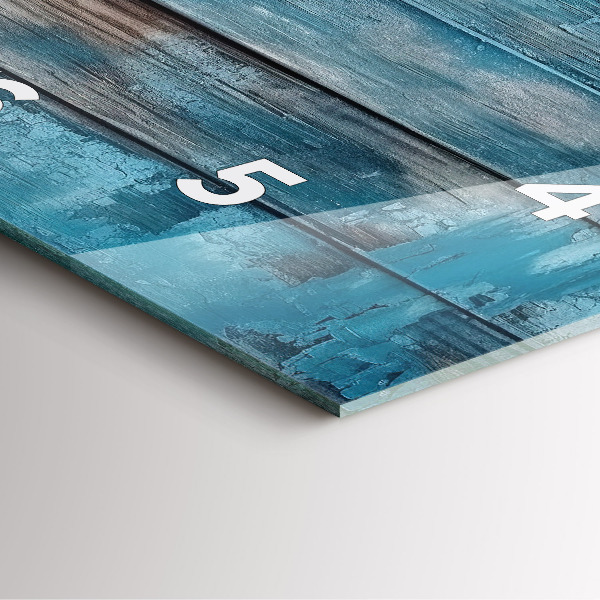 Square wall clock Blue boards