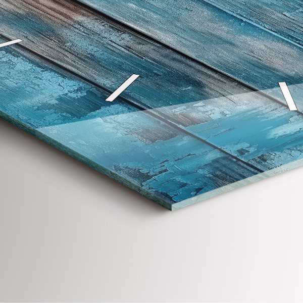 Square wall clock Blue boards