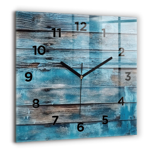 Square wall clock Blue boards