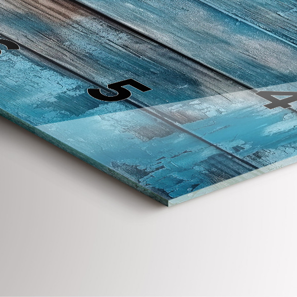 Square wall clock Blue boards