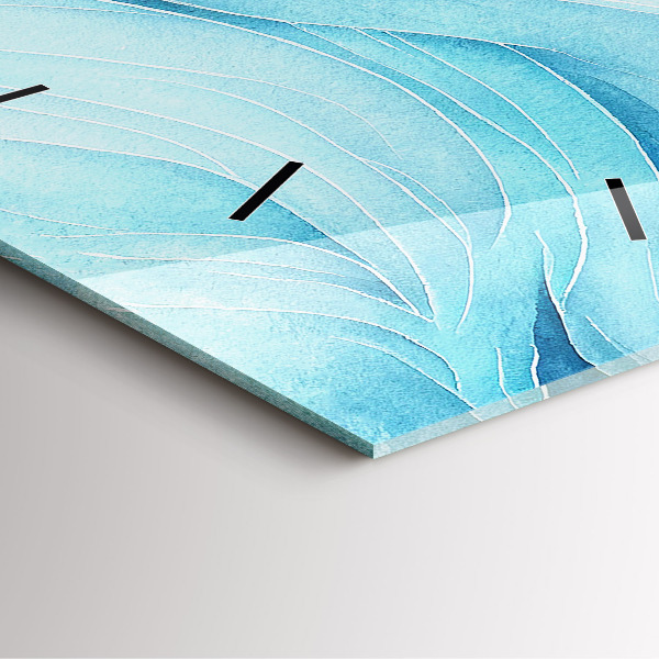 Square wall clock Blue clouds