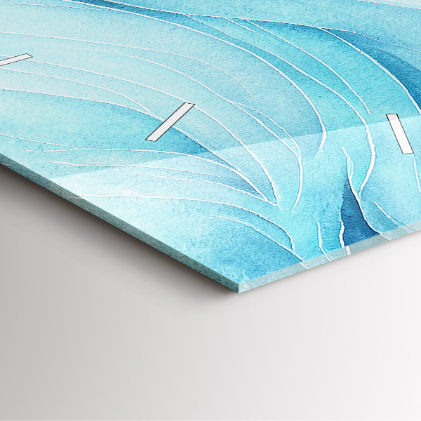 Square wall clock Blue clouds