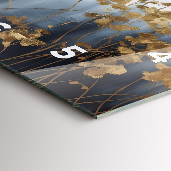 Square wall clock Abstract flowers