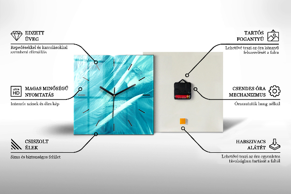 Square wall clock Abstraction