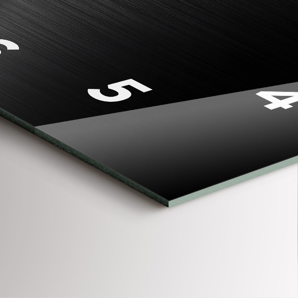 Square wall clock Black and silver lines