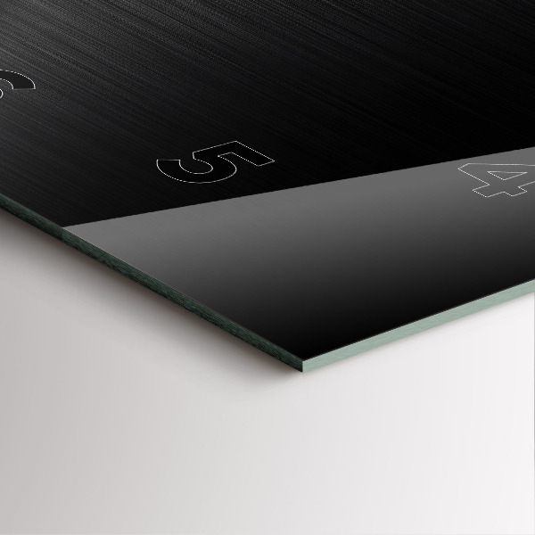 Square wall clock Black and silver lines