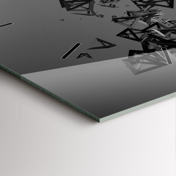 Square wall clock Dark abstraction