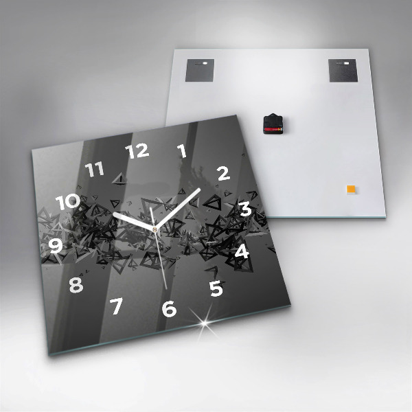 Square wall clock Dark abstraction