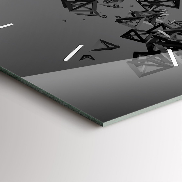 Square wall clock Dark abstraction