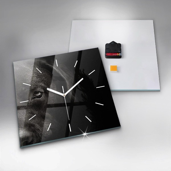 Square wall clock Scottish Fold Dog and Cat