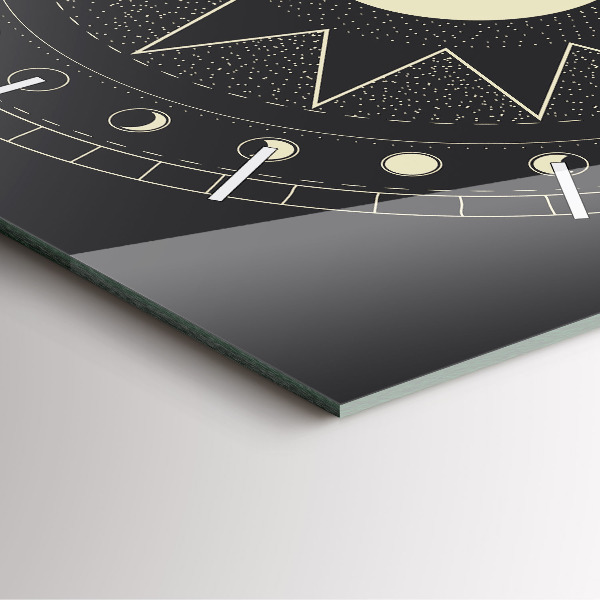 Square wall clock Moon phases