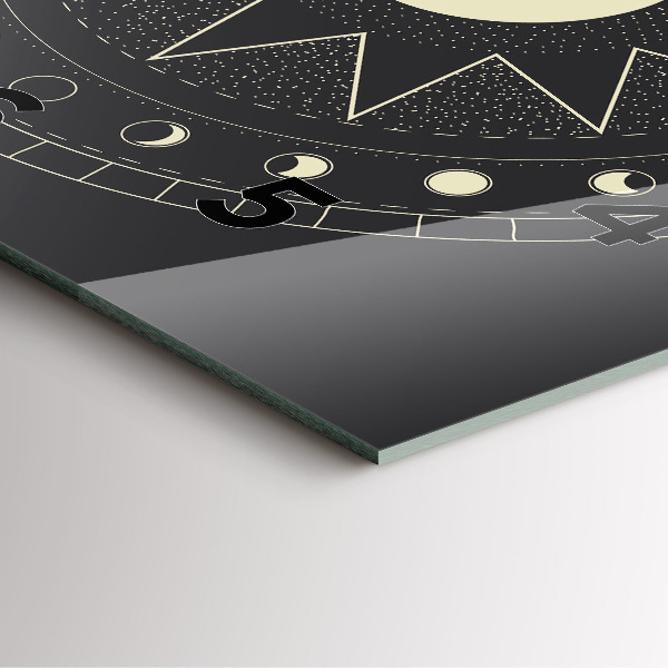 Square wall clock Moon phases