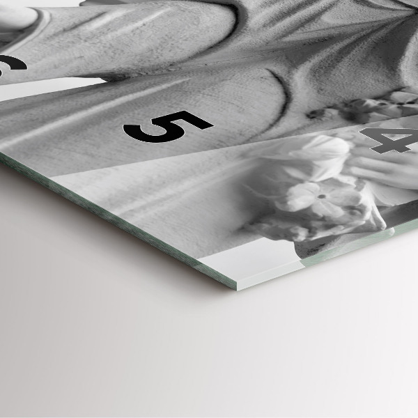 Square wall clock Old Angel Sculpture