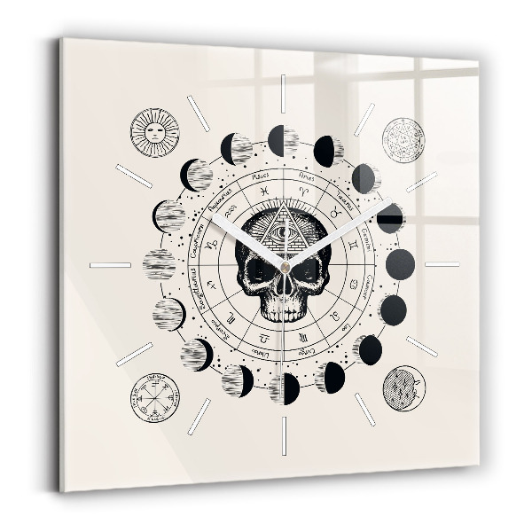 Square wall clock Moon phases