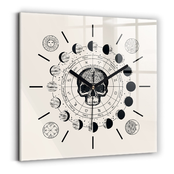 Square wall clock Moon phases
