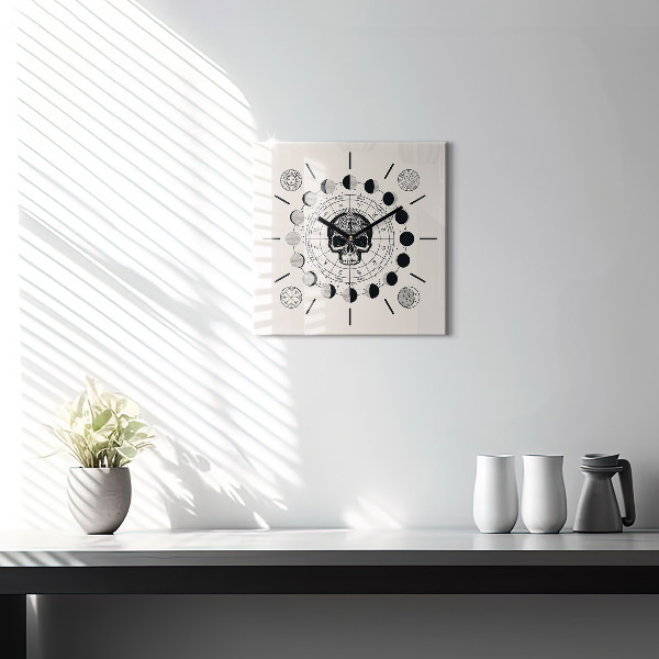 Square wall clock Moon phases