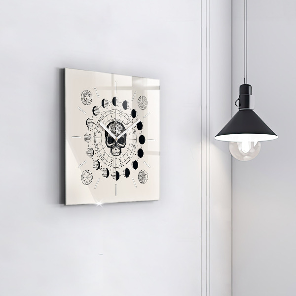 Square wall clock Moon phases