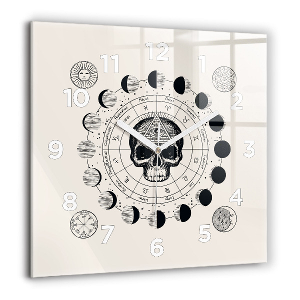 Square wall clock Moon phases