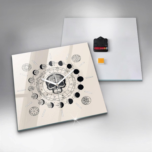 Square wall clock Moon phases