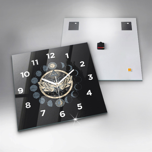 Square wall clock Moon phases