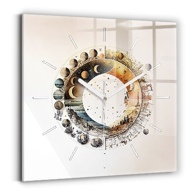 Square wall clock Astronomy clock