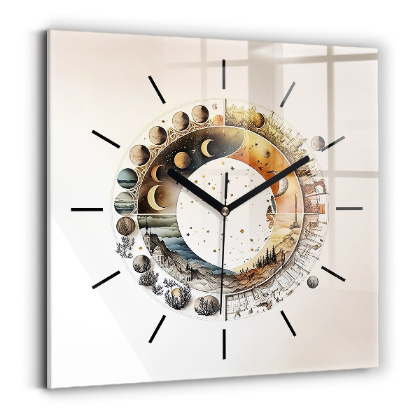 Square wall clock Astronomy clock