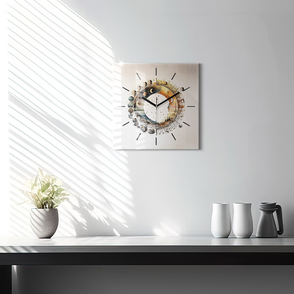 Square wall clock Astronomy clock