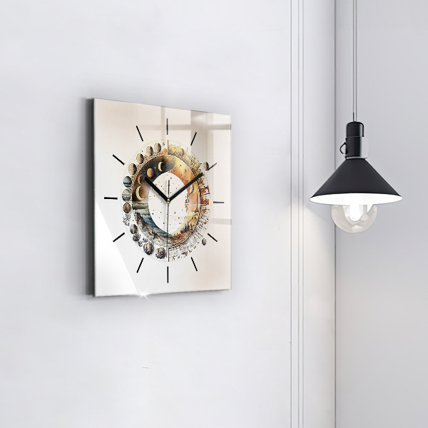 Square wall clock Astronomy clock