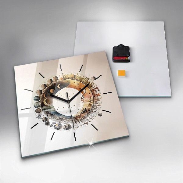 Square wall clock Astronomy clock