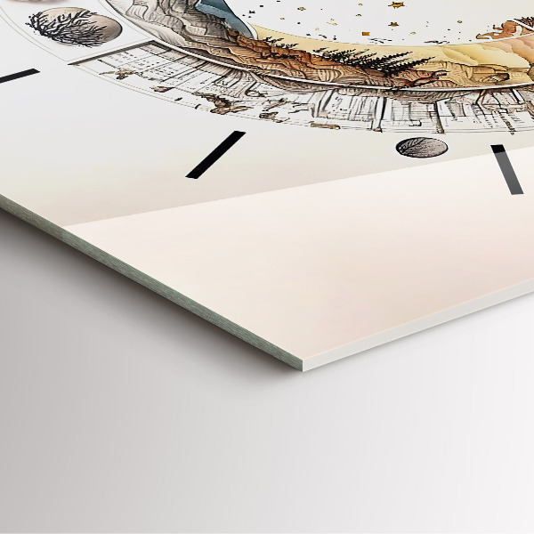 Square wall clock Astronomy clock