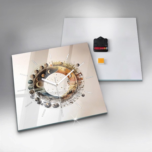 Square wall clock Astronomy clock