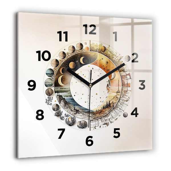 Square wall clock Astronomy clock