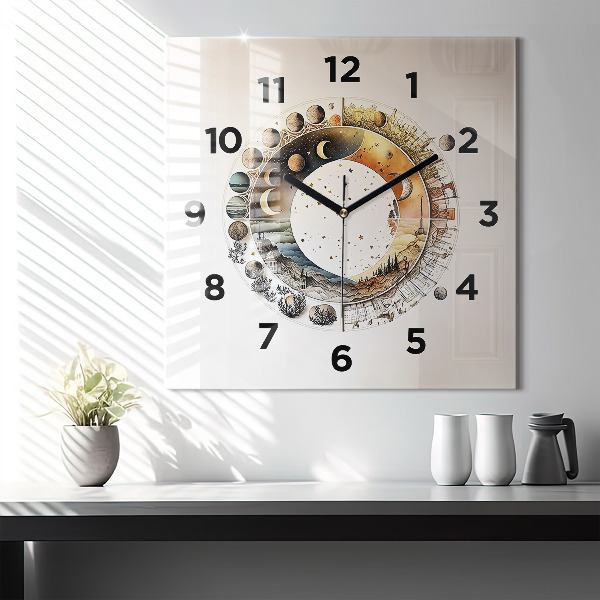 Square wall clock Astronomy clock