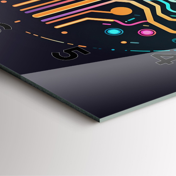 Square wall clock Colorful abstraction