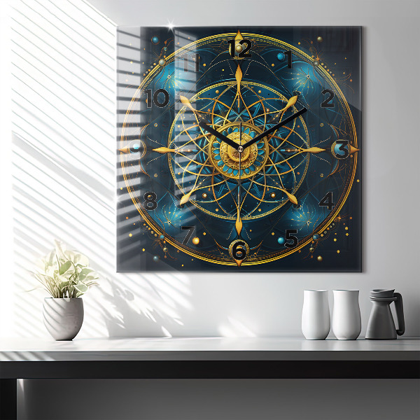 Square wall clock Horoscope clock